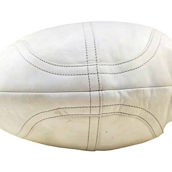 Coach Large Legacy White & Tan Leather Shoulder Bag #3651 - Picture 3 of 6